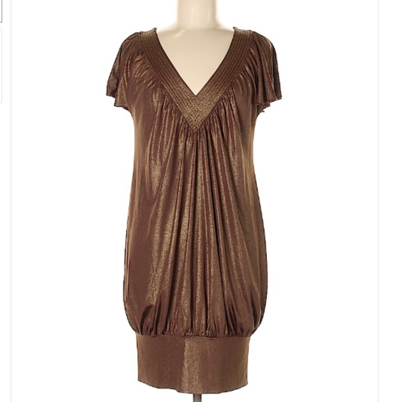 BCBG Paris Dresses & Skirts - BGBG Paris Metallic Brown Cocktail Dress